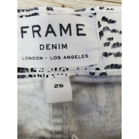 Frame Ali High Rise Cigarette Pants Snake Print Pants Size‎ 25 - Picture 6 of 8